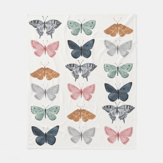 Boho Vlinder Betoverde Baby Shower Welkomstbord Fleece Deken (Voorkant)