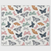 Boho Vlinder Betoverde Inpakpapier (Vlak)