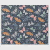 Boho Vlinder Betoverde Inpakpapier (Vlak)