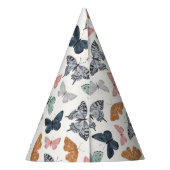 Boho vlinder betoverde tuin verjaardag feesthoedjes (Achterkant)