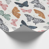 Boho Vlinder Betoverend Inpakpapier (Hoek)