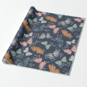 Boho Vlinder Betoverend Inpakpapier (Uitgerold)