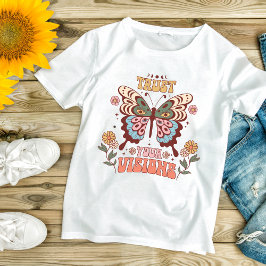 Boho Vlinder Bloem Inspirerend Motiverend  T-shirt