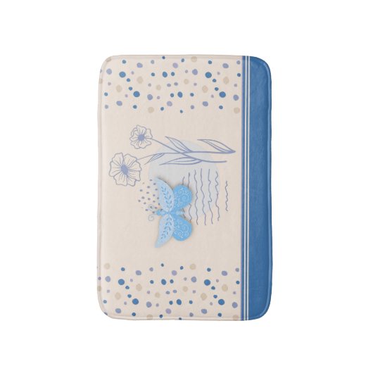 Boho Vlinder & Botanische Badmat (Voorkant Verticaal)