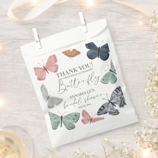 Boho Vlinder Bruiloft Dessert Favor Tasje Bedankzakje (Geknipt)