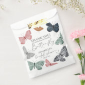 Boho Vlinder Bruiloft Dessert Favor Tasje Bedankzakje (Gezegeld)