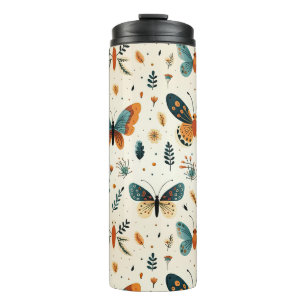 Boho Vlinder en Botanische Weide Thermosbeker