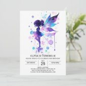 Boho vlinder fee verjaardag elegantie kaart (Staand voorkant)