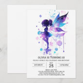 Boho vlinder fee verjaardag elegantie kaart (Voorkant / Achterkant)