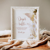 Boho vlinder goud Luier loterij Poster