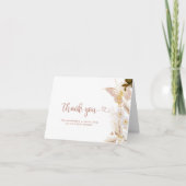 Boho vlinder gouden folie baby shower dank u bedankkaart (Voorkant)