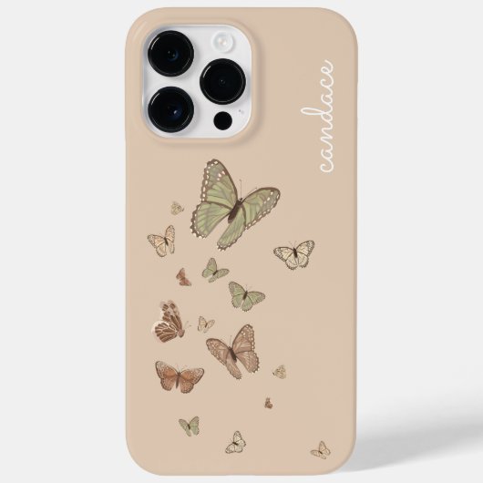 Boho vlinder Neutrale woestijnnaam Case-Mate iPhone Case (Achterkant)