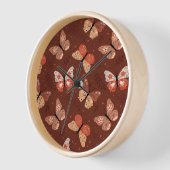 Boho Vlinder Patroon - Herfst Wandklok (Hoek)