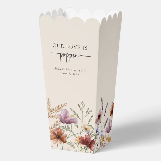 Boho vlinder popcorn bedankdoosjes (Achterkant)