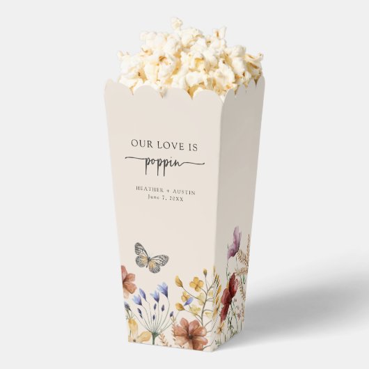 Boho vlinder popcorn bedankdoosjes (Popped)