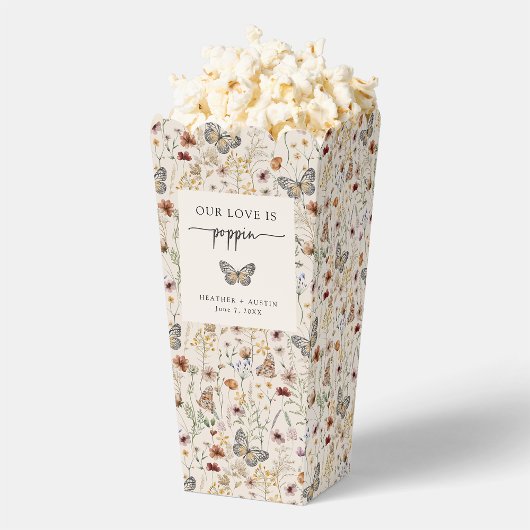 Boho vlinder popcorn bedankdoosjes
