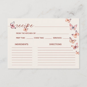 Boho vlinder recept Vrijgezellenfeest Informatiekaartje