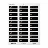 Boho Vlinder Trouw Retouradres Labels (Full Sheet)
