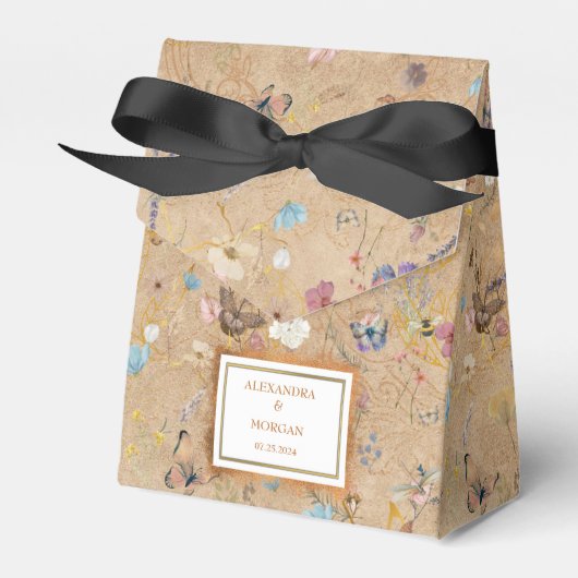  Boho vlinder tuin bruiloft Bedankdoosjes (Voorkant Zijde)