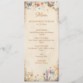 Boho vlinder tuin bruiloft menu (Voorkant)