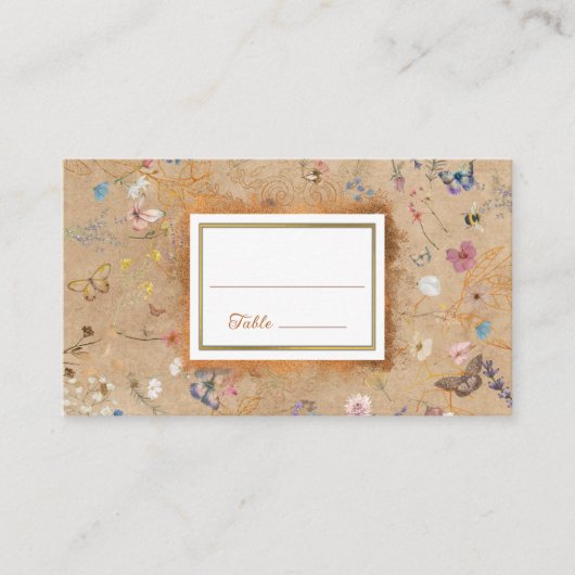  Boho vlinder tuin bruiloft Plaatskaartje (Voorkant)