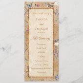 Boho vlinder tuin bruiloft programma Programmakaart (Voorkant)