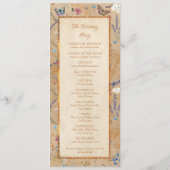 Boho vlinder tuin bruiloft programma Programmakaart (Achterkant)