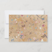  Boho vlinder tuin bruiloft RSVP-kaart RSVP Kaartje (Achterkant)