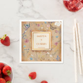 Boho vlinder tuin bruiloft Servet (Insitu)