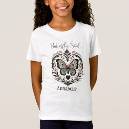Boho vlinder ziel wit T-shirt