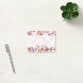 Boho  vlinderroze roze roze bloemen post-it® notes (Kantoor)