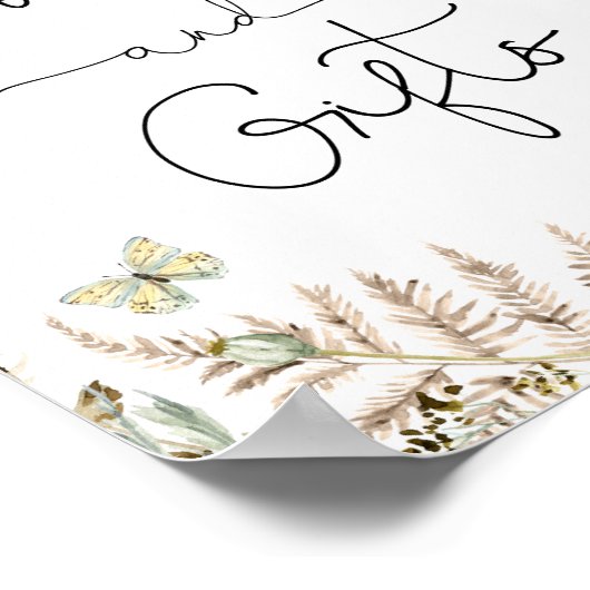 Boho Vlinders Boeken en Cadeaus Poster (Hoek)