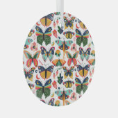 Boho vlinders: naadloos behangpatroon. glas ornament (Voorkant Rechts)