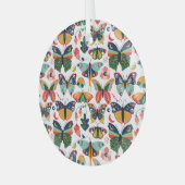 Boho vlinders: naadloos behangpatroon. glas ornament (Voorkant links)