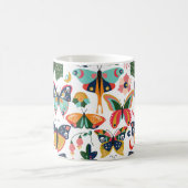 Boho vlinders: naadloos behangpatroon. koffiemok (Center)