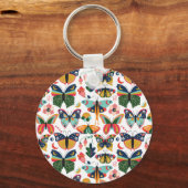 Boho vlinders: naadloos behangpatroon. sleutelhanger (Voorkant)