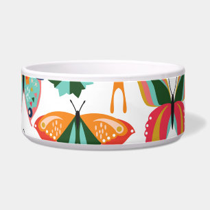 Boho vlinders: naadloos behangpatroon. voerbakje