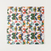 Boho vlinders: naadloos behangpatroon. wandkleed (Voorkant (horizontaal))