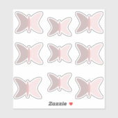 Boho Vlinders Roze Aardetinten Sticker (Vel)