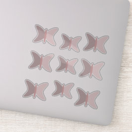 Boho Vlinders Roze Aardetinten Sticker