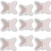 Boho Vlinders Roze Aardetinten Sticker (Voorkant)