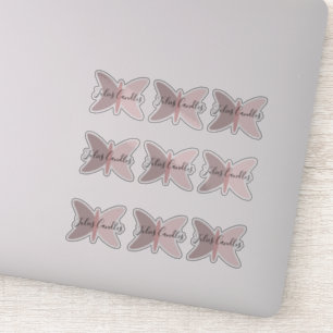 Boho Vlinders Roze Aardetinten Zakelijk Sticker