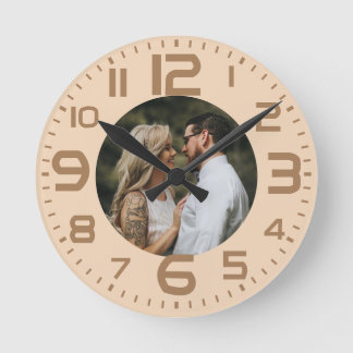 Boho Voeg je foto toe Ronde Klok