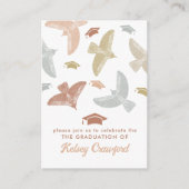 Boho Vogels Schattige Afstudeerfeest Invoegen Informatiekaartje (Voorkant)