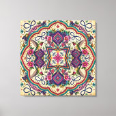 Boho Volkskunst aan de Muur Canvas Afdruk (Voorkant)