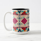Boho Volkskunst Tweekleurige Koffiemok (Links)