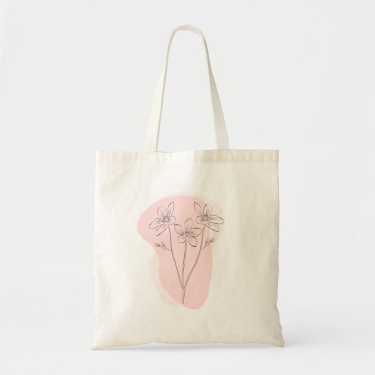 Boho Vormen & Bloem Omtrek Tote Bag (Voorkant)