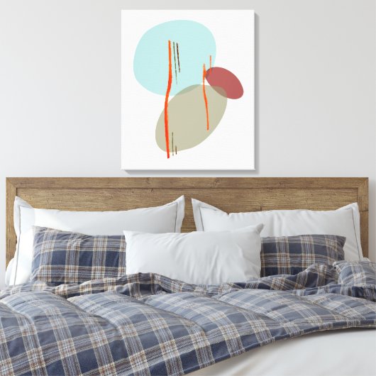 Boho Vormen Canvas Afdruk (Insitu (Slaapkamer))