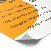 Boho vormt Eenvoudige Lineart Flower Calm Quote Poster (Hoek)