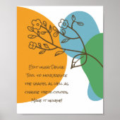 Boho vormt Eenvoudige Lineart Flower Calm Quote Poster (Voorkant)